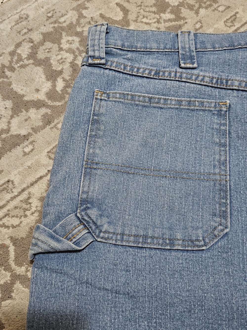 Wrangler Light Blue Denim Carpenter Jorts - Picture 5 of 9